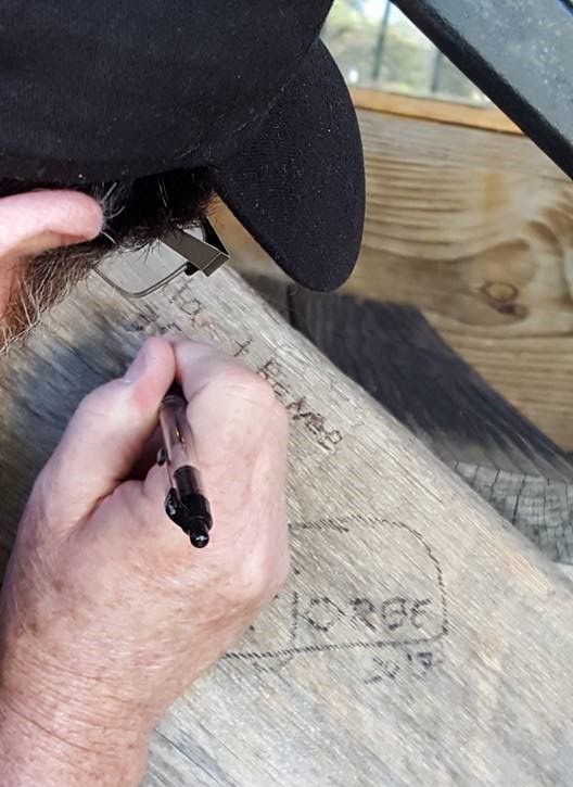 carving names on wood
