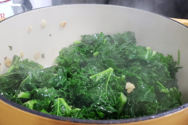 Steaming Kale