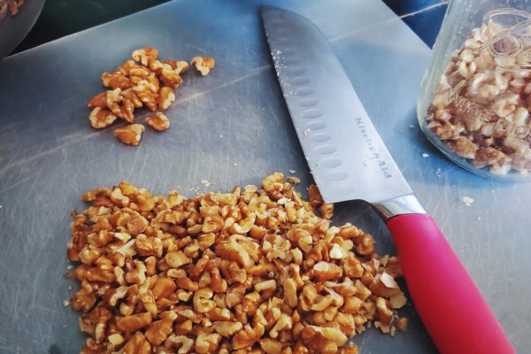 Picture of chopped nuts for muffins