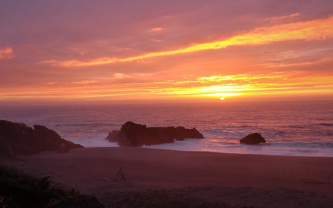 View of Sunset on the California Coast