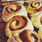 Fresh baked Cinnamon Rolls before frosting